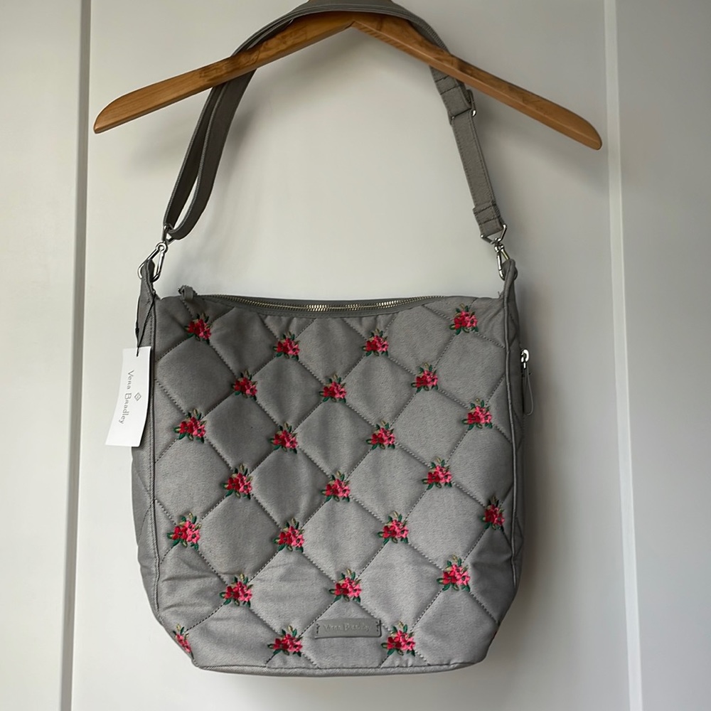 NWT VERA Bradley 🌺Carson Hobo Bag - Denim Gray